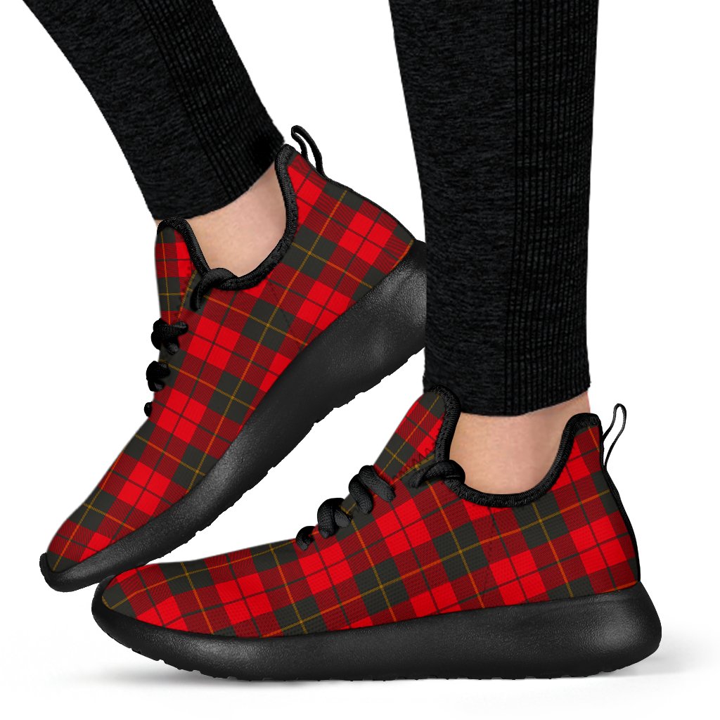 Wallace Weathered Tartan Mesh Knit Sneakers