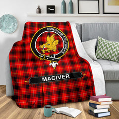 MacIver Family Tartan Crest Blanket - 3 Sizes