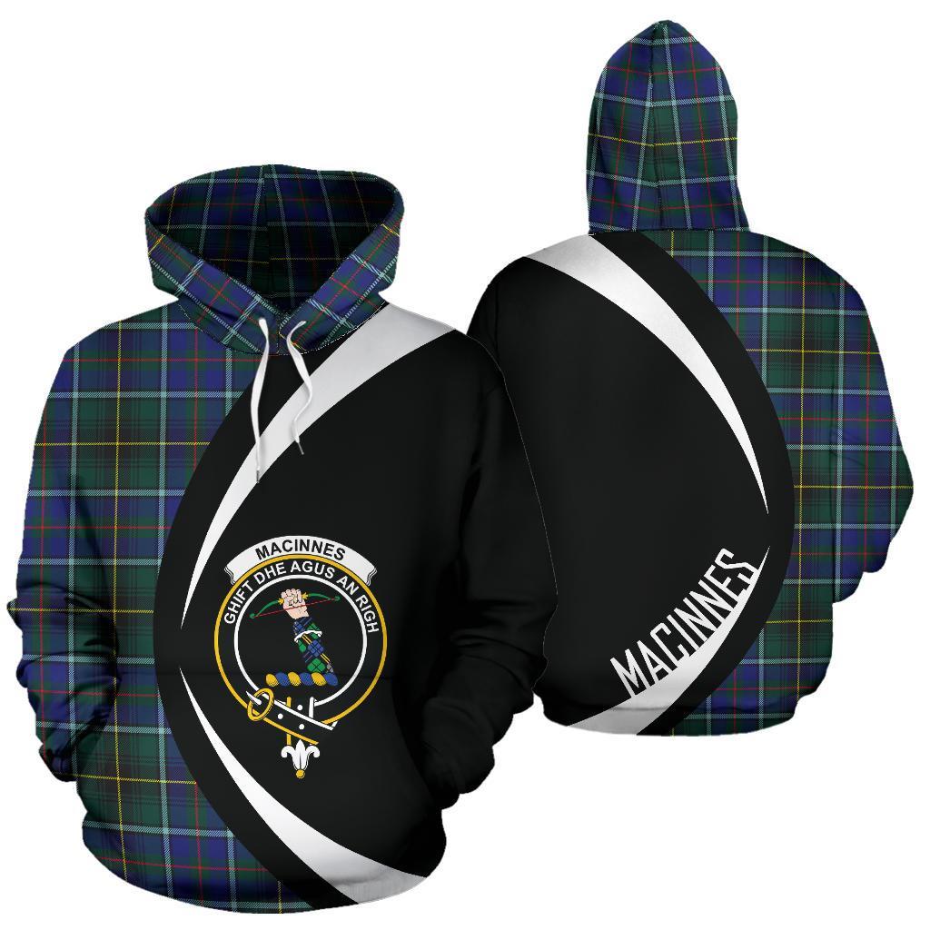 MacInnes Modern Tartan Crest Hoodie - Circle Style