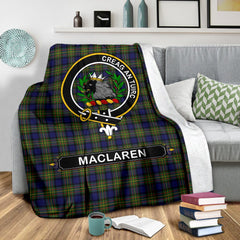 MacLaren Family Tartan Crest Blankets