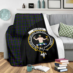 Murray of Atholl Modern Tartan Crest Blanket Wave Style