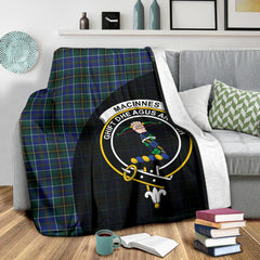 MacInnes Modern Tartan Crest Blanket Wave Style