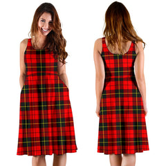 Wallace Hunting - Red Tartan Midi Dress