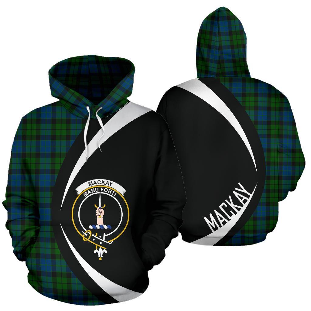 MacKay Modern Tartan Crest Hoodie - Circle Style