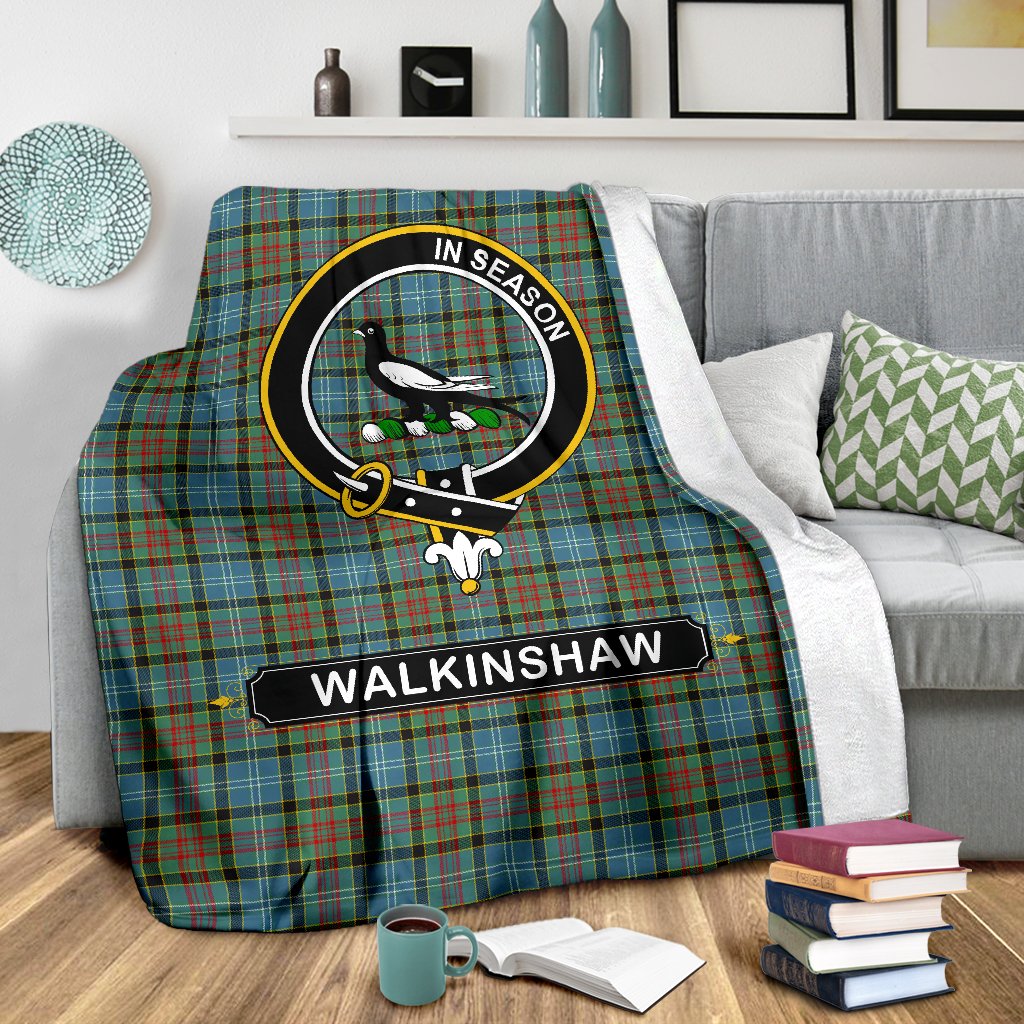 Walkinshaw Family Tartan Crest Blankets