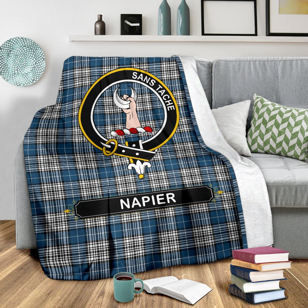 Napier Tartan Crest Blanket - 3 Sizes