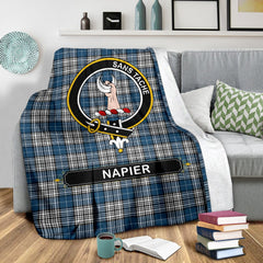 Napier Tartan Crest Blanket - 3 Sizes