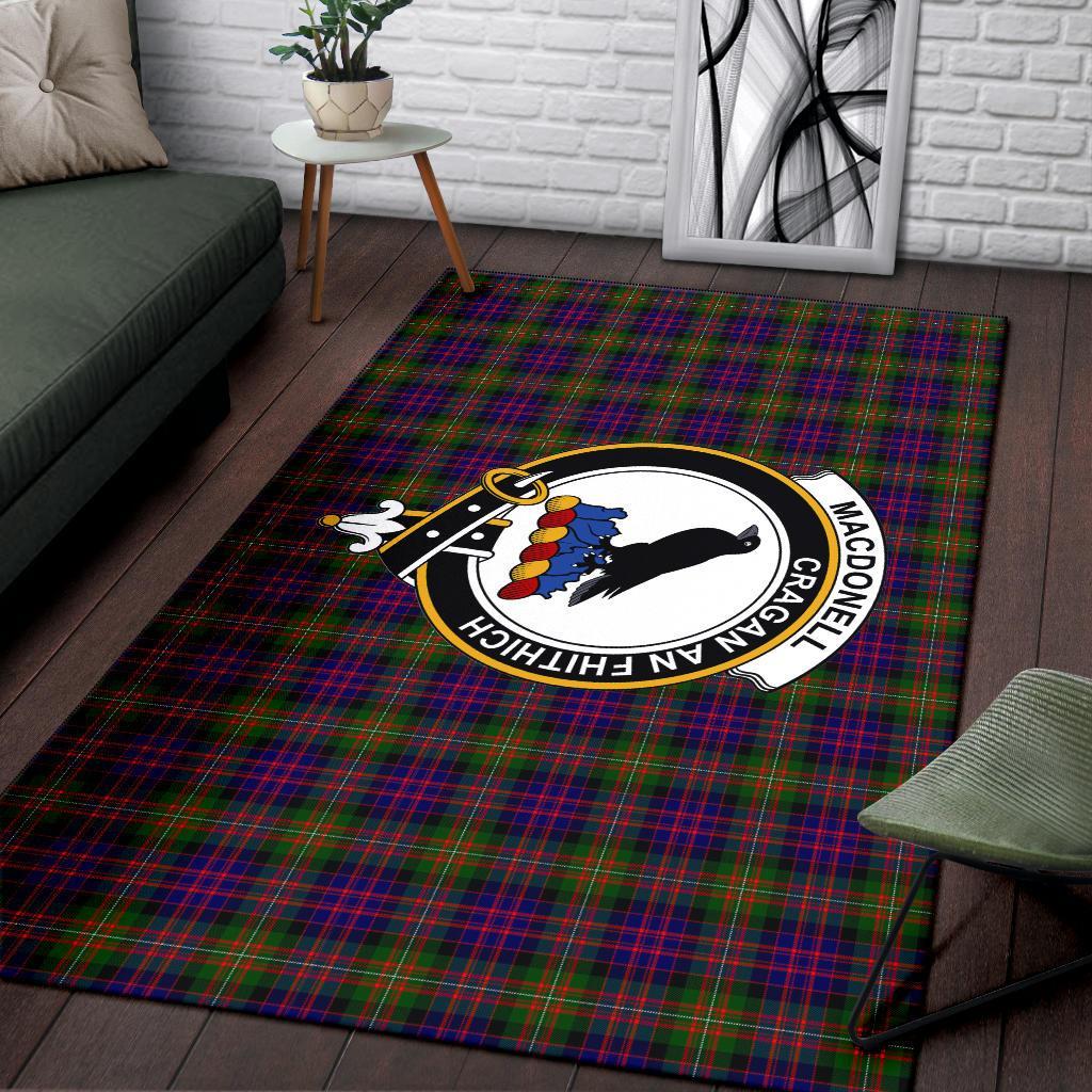 Macdonell Of Glengarry Tartan Crest Area Rug