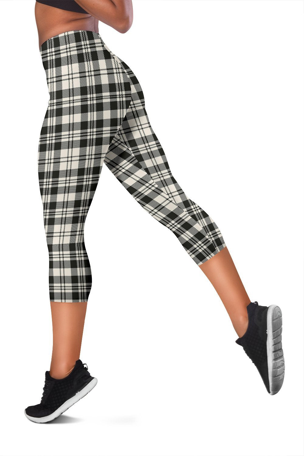 Scott Black & White Ancient Tartan Capris Leggings