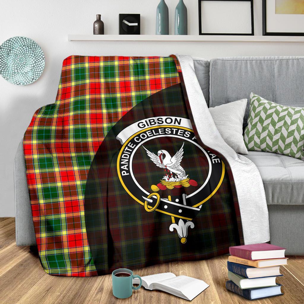 Gibbs Tartan Crest Blanket Wave Style