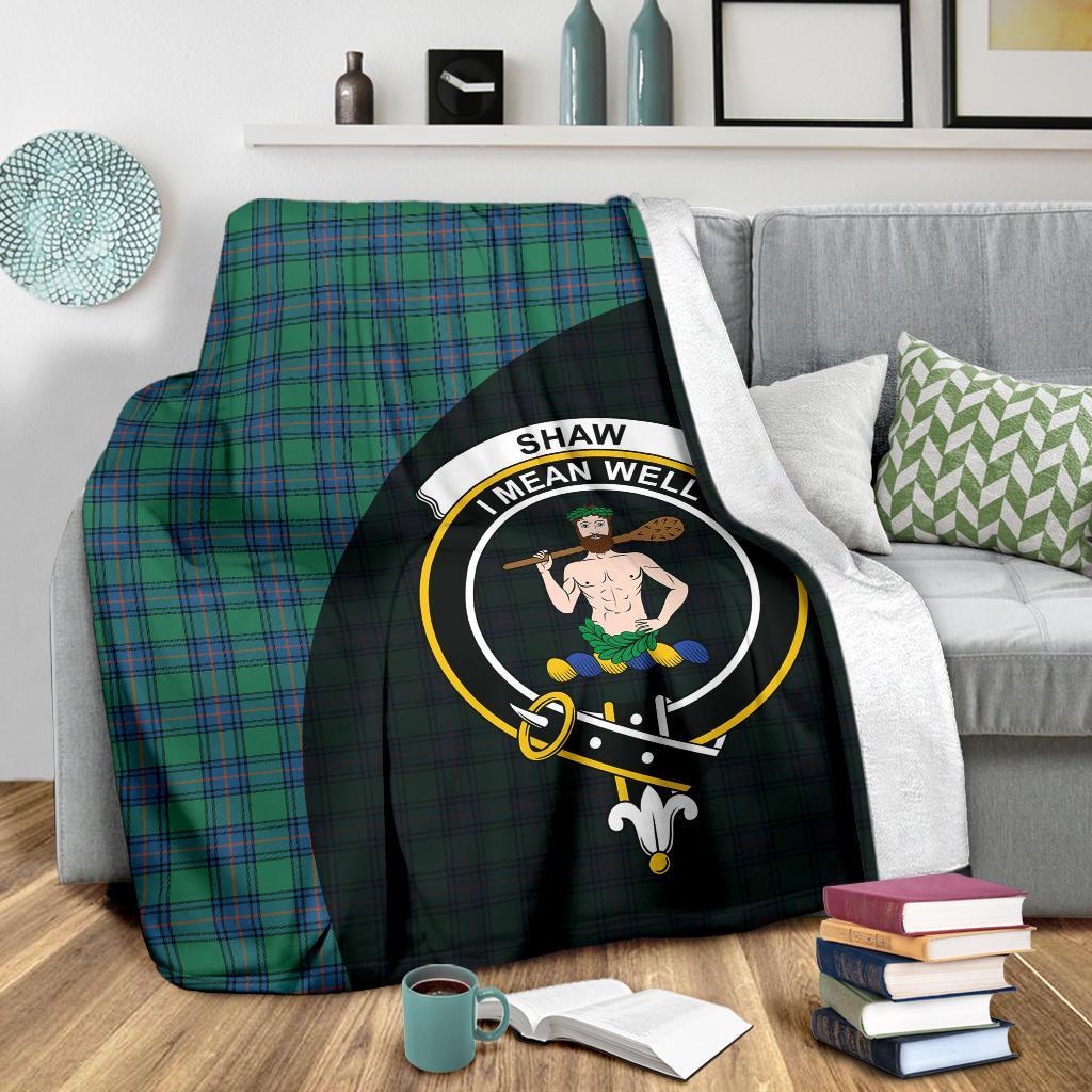 Shaw Ancient Tartan Crest Blanket Wave Style