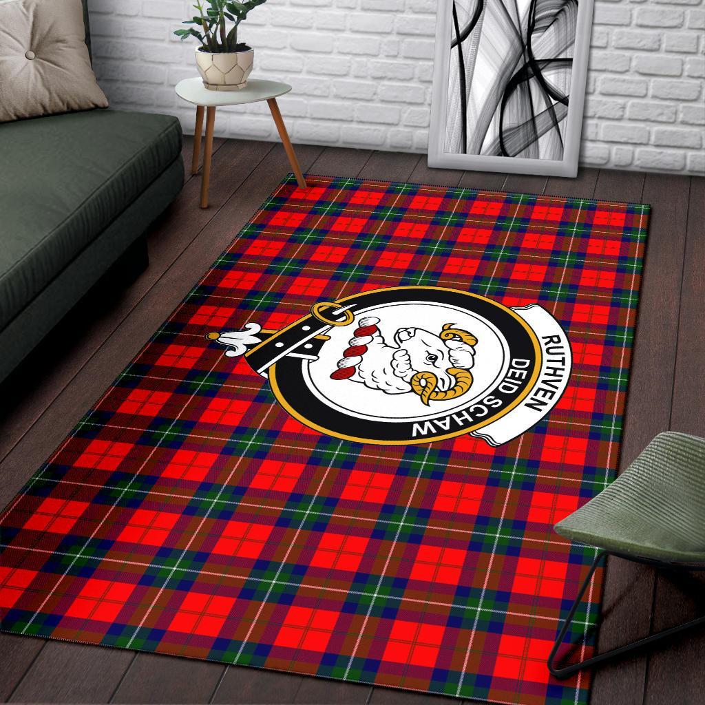 Ruthven Tartan Crest Area Rug