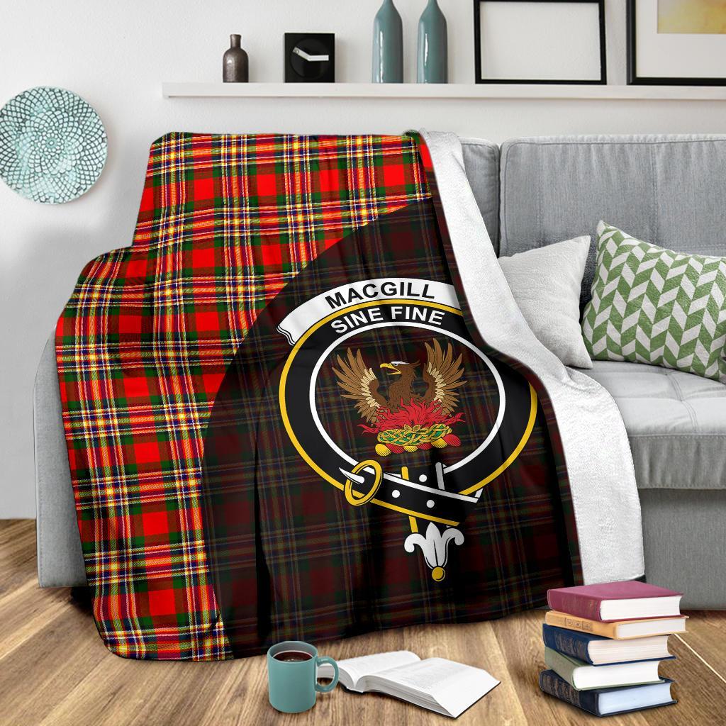 MacGill Modern Tartan Crest Blanket Wave Style