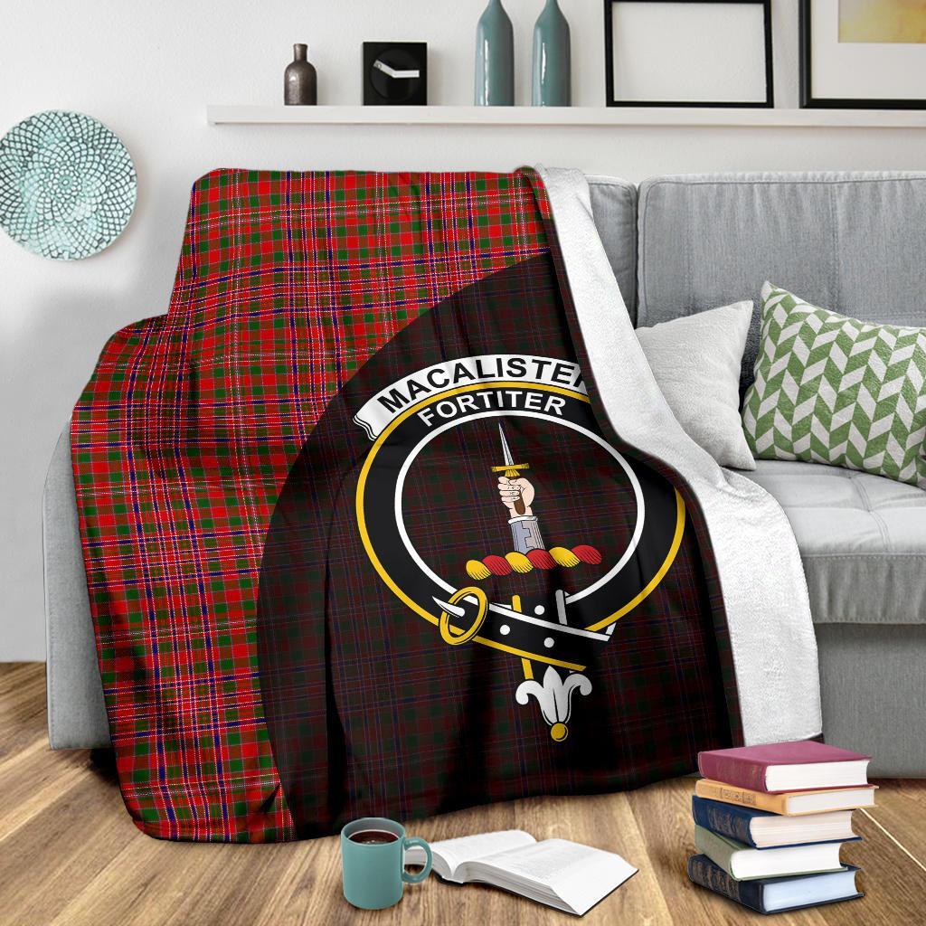 MacAlister Modern Tartan Crest Blanket Wave Style