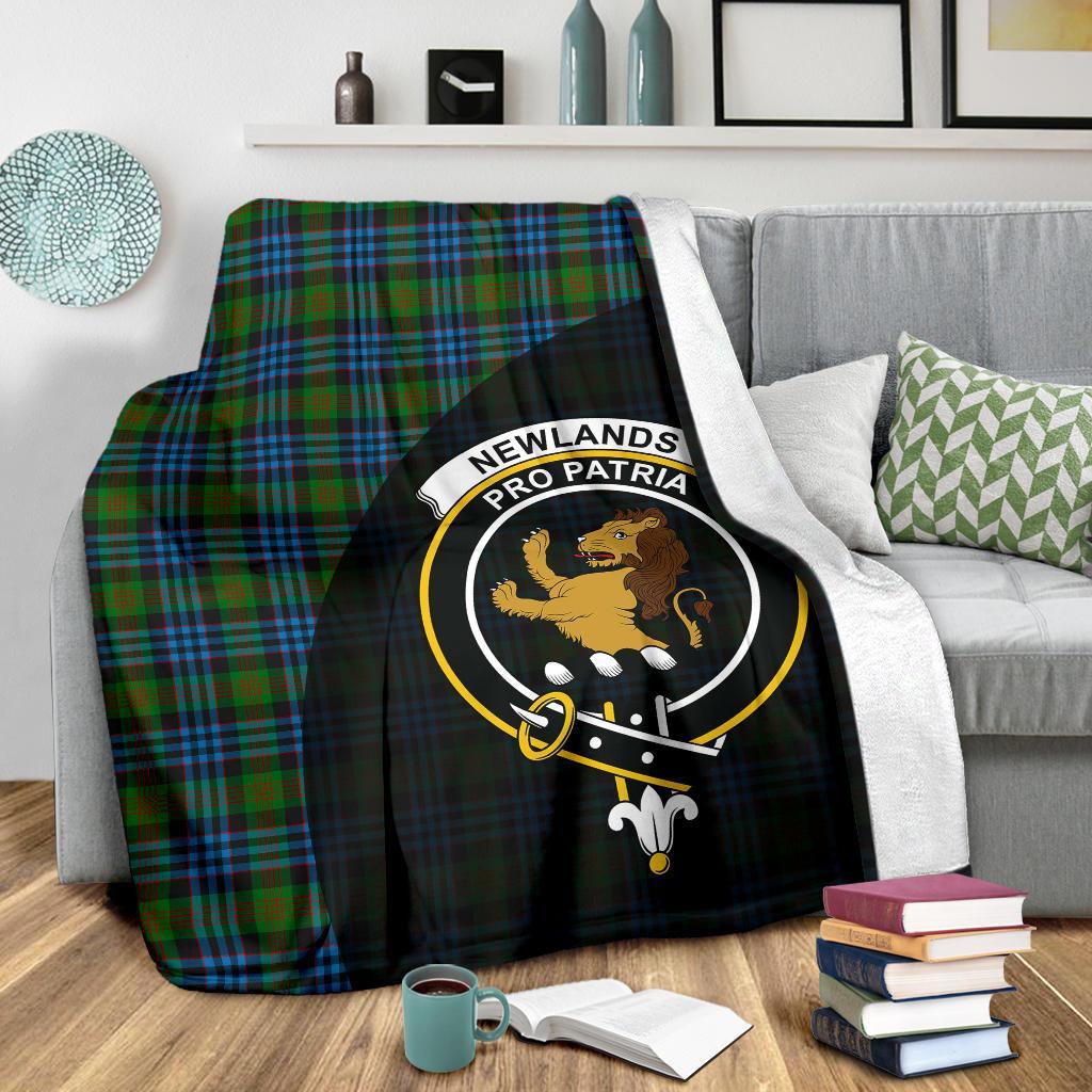 Newlands of Lauriston Tartan Crest Blanket Wave Style