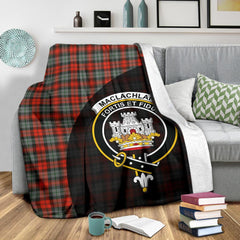 MacLachlan Weathered Tartan Crest Blanket Wave Style