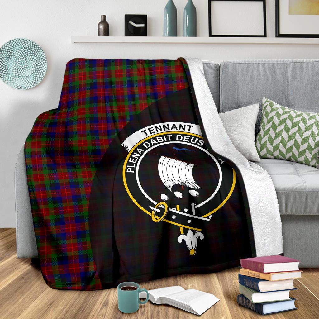 Tennant Tartan Crest Blanket Wave Style