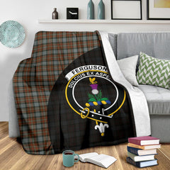 Fergusson Weathered Tartan Crest Blanket Wave Style