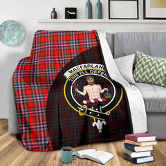 MacFarlane Modern Tartan Crest Blanket Wave Style