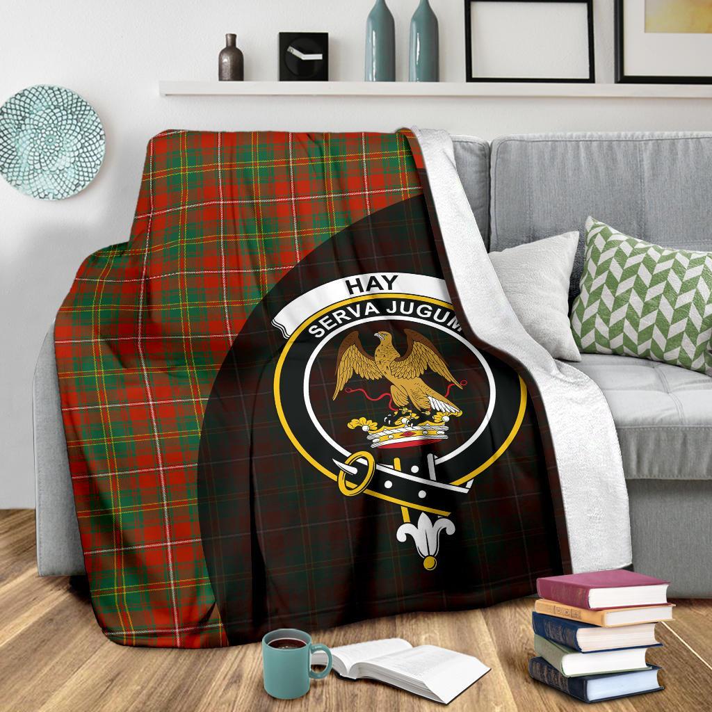 Hay Ancient Tartan Crest Blanket Wave Style