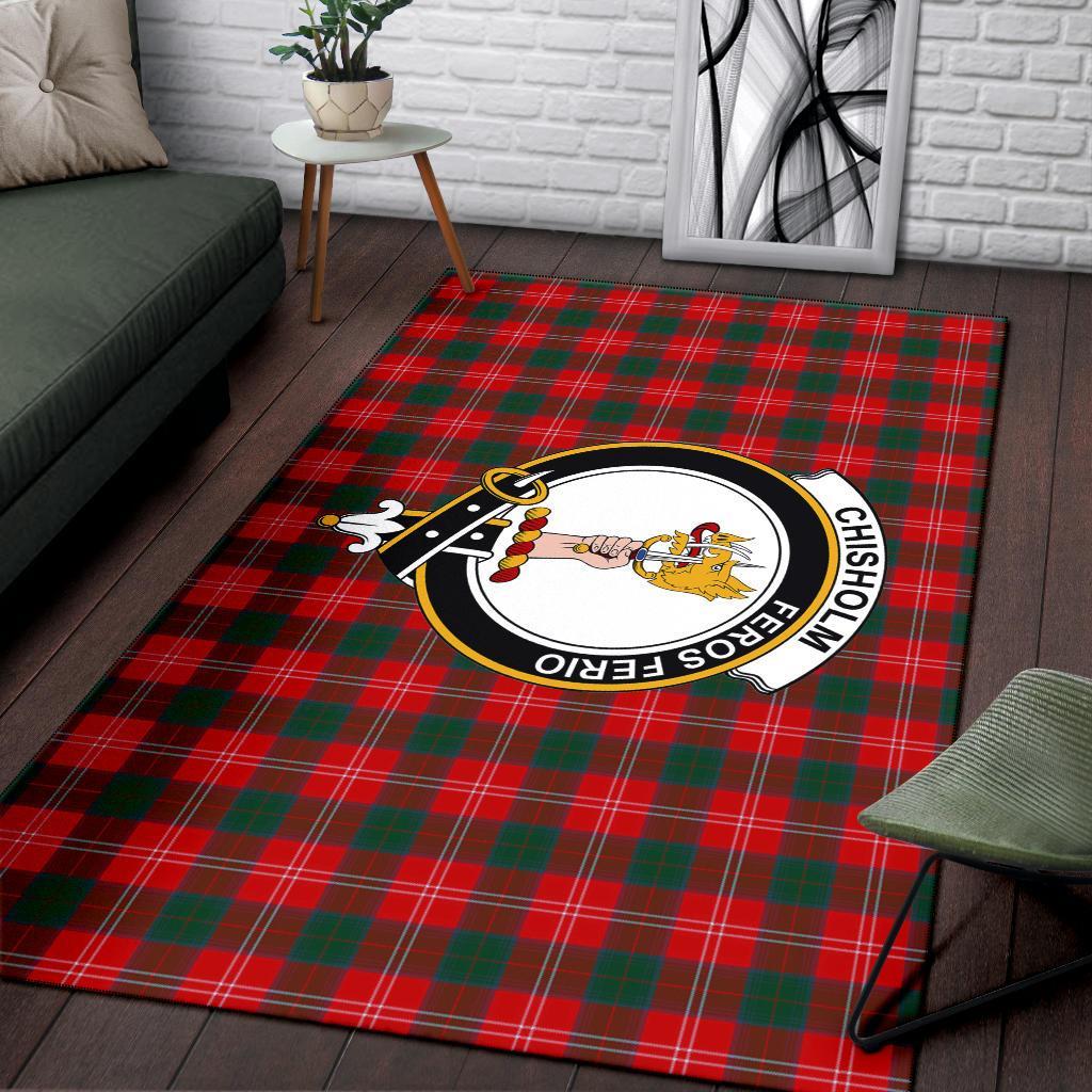 Chisholm Tartan Crest Area Rug