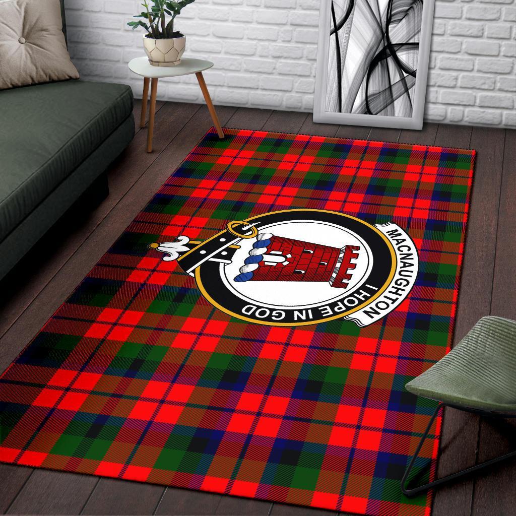 MacNaughton Modern Tartan Crest Area Rug