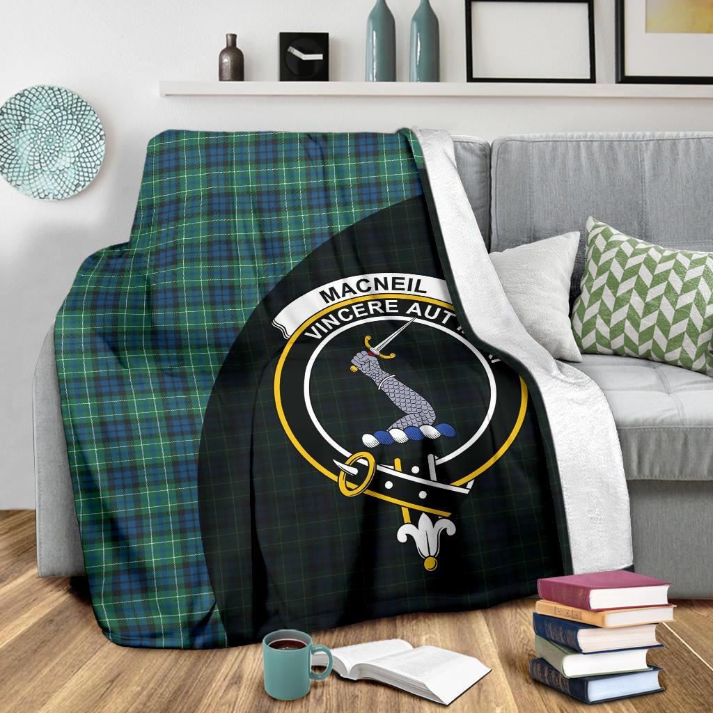 MacNeill of Colonsay Ancient Tartan Crest Blanket Wave Style