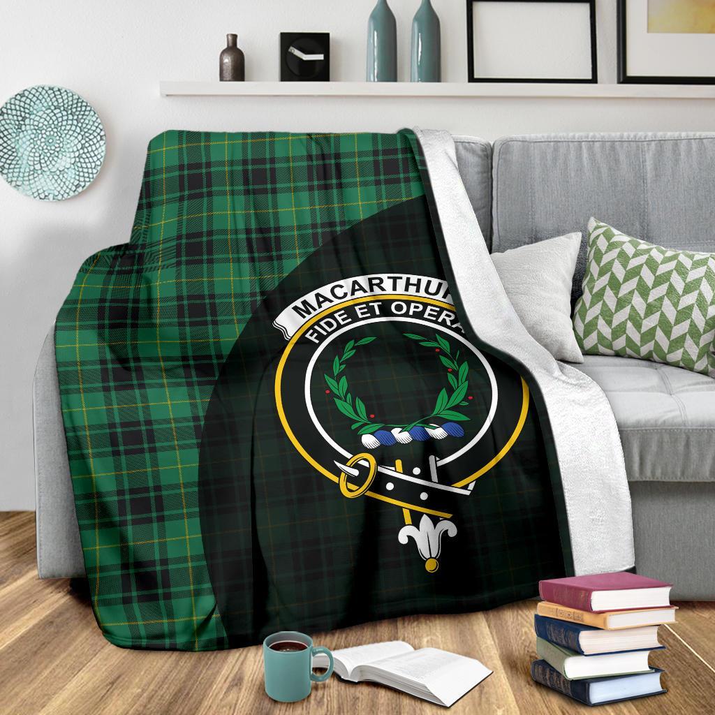 MacArthur Ancient Tartan Crest Blanket Wave Style