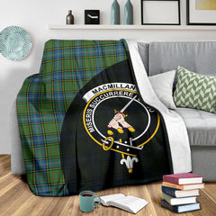 MacMillan Hunting Ancient Tartan Crest Blanket Wave Style