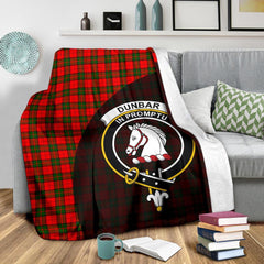 Dunbar Modern Tartan Crest Blanket Wave Style