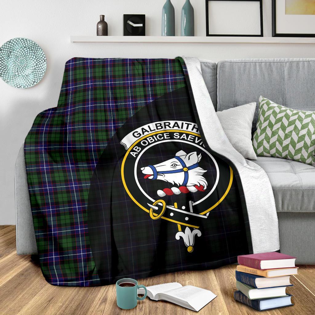 Galbraith Modern Tartan Crest Blanket Wave Style