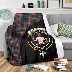 MacFarlane Hunting Modern Tartan Crest Blanket Wave Style