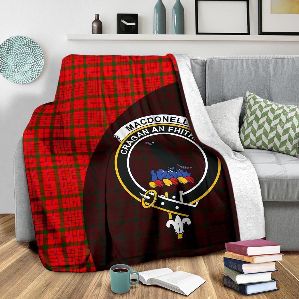 MacDonnell of Keppoch Modern Tartan Crest Blanket Wave Style