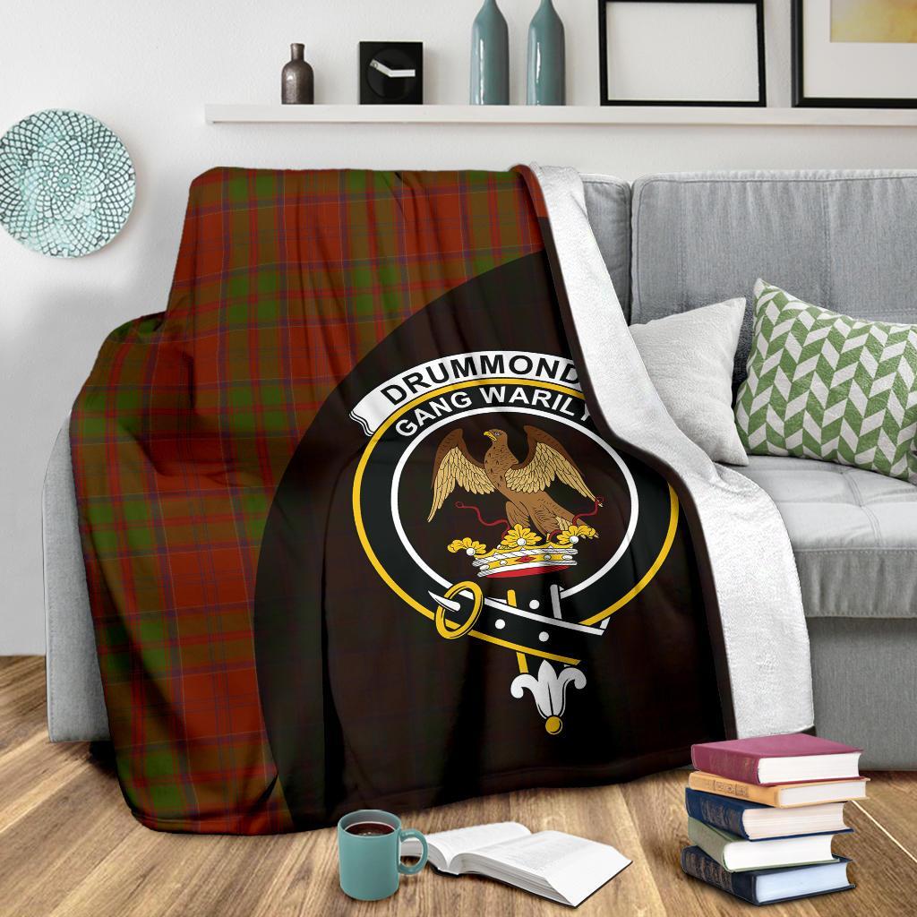 Drummond Tartan Crest Blanket Wave Style