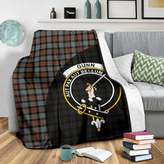 Gunn Weathered Tartan Crest Blanket Wave Style