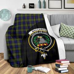 MacLaren Modern Tartan Crest Blanket Wave Style