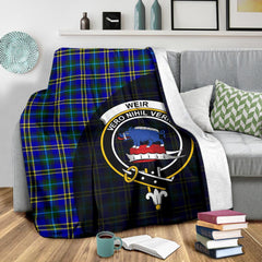 Weir Modern Tartan Crest Blanket Wave Style