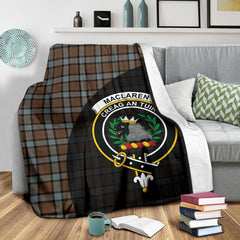 MacLaren Weathered Tartan Crest Blanket Wave Style