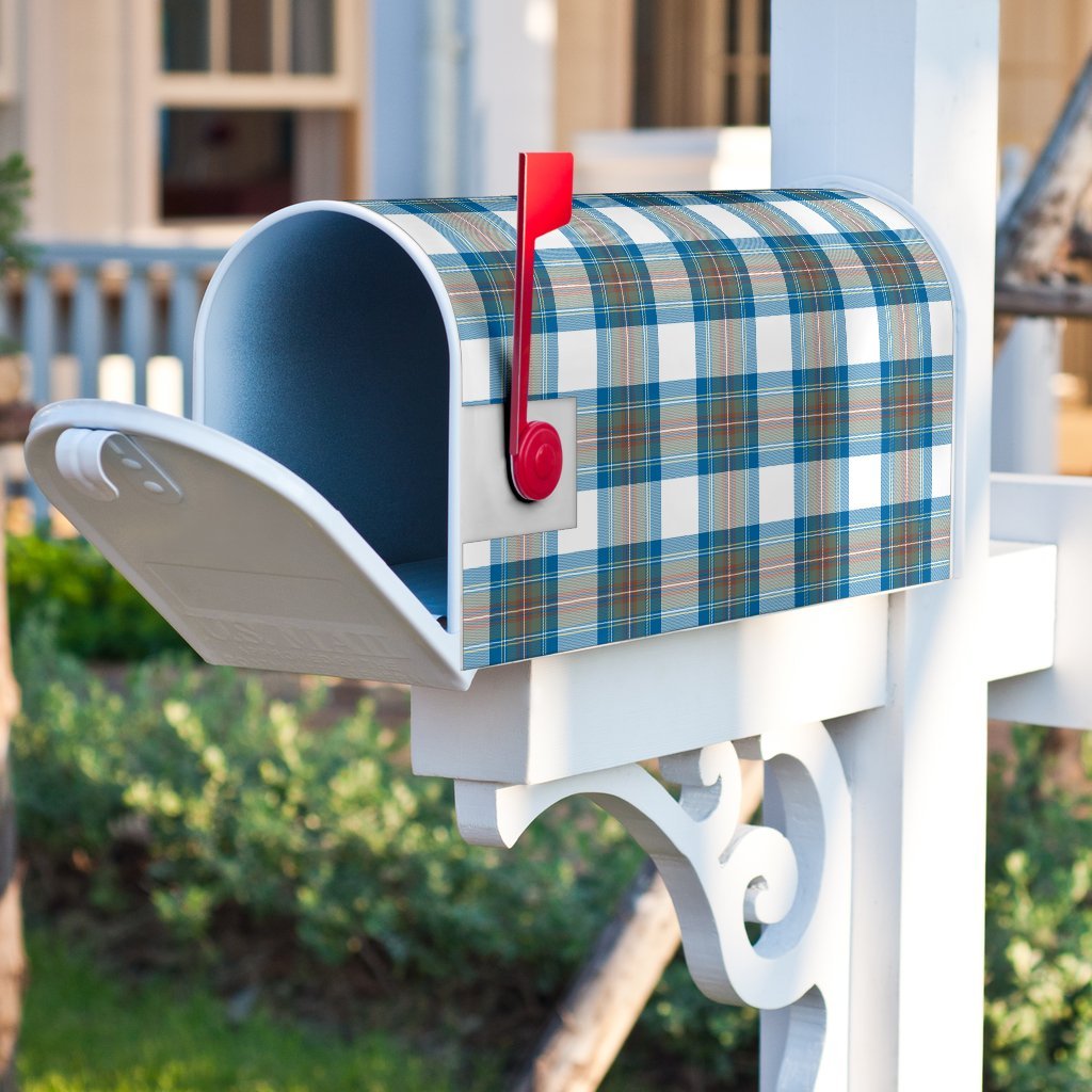 Stewart Muted Blue Tartan Mailbox