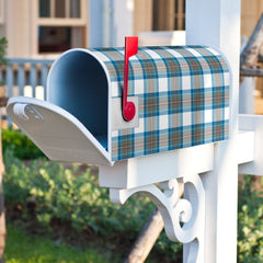 Stewart Muted Blue Tartan Mailbox