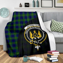 Johnston Modern Tartan Crest Blanket Wave Style