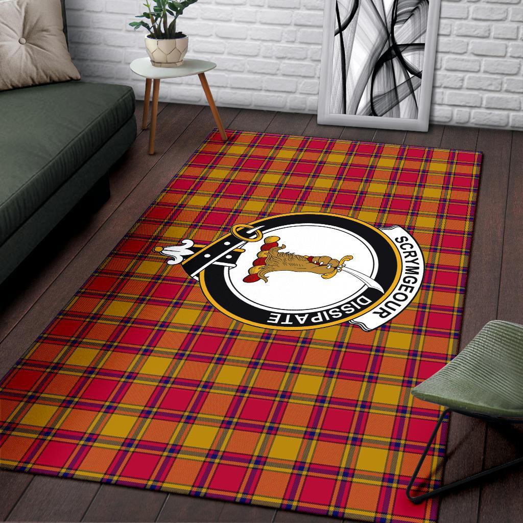 Scrymgeour Tartan Crest Area Rug