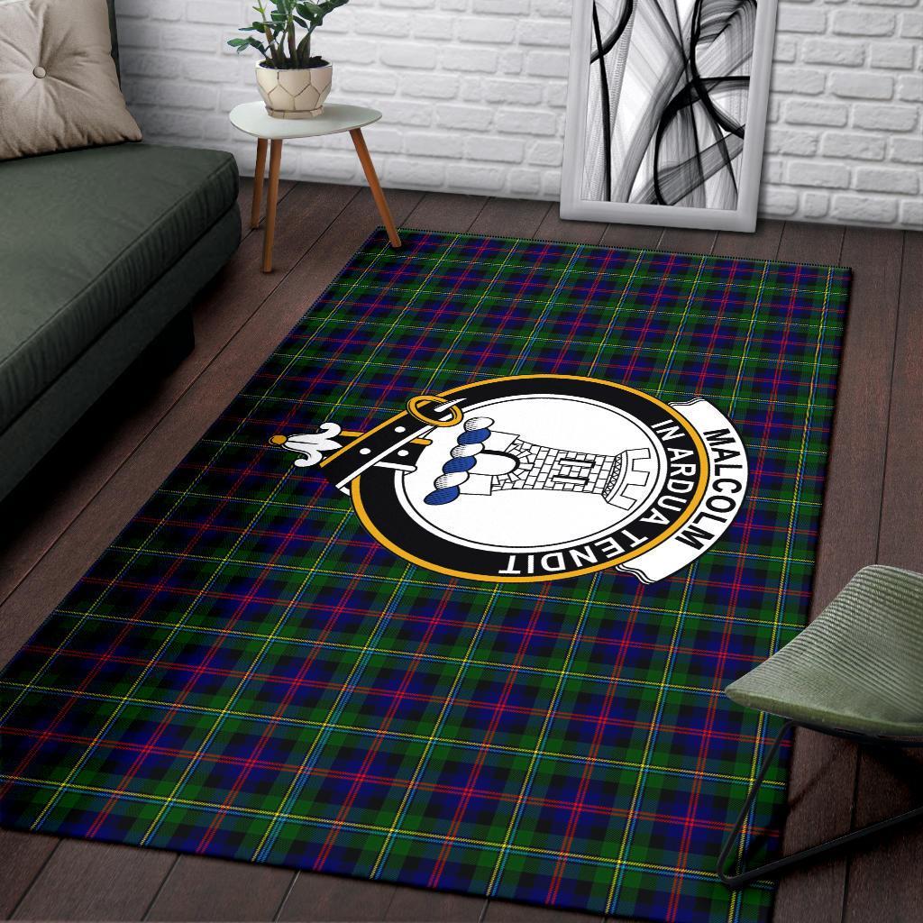 Malcolm (Or Maccallum) Tartan Crest Area Rug