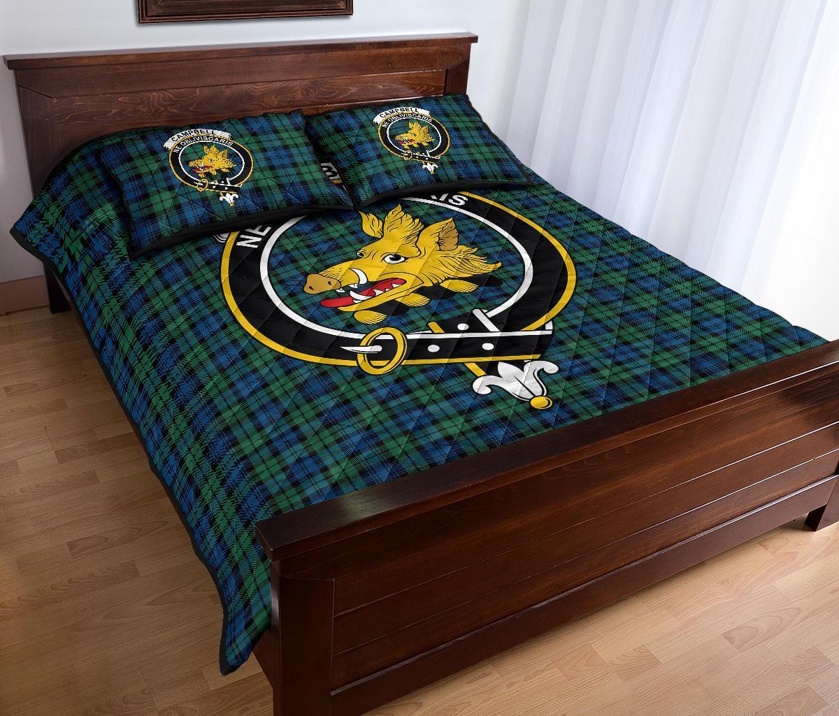 Campbell Ancient 02 Tartan Crest Quilt Bed Set