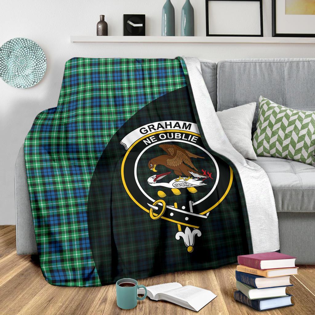 Graham of Montrose Ancient Tartan Crest Blanket Wave Style