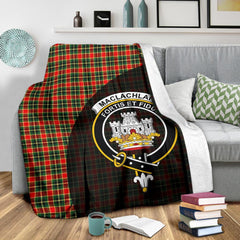 MacLachlan Hunting Modern Tartan Crest Blanket Wave Style