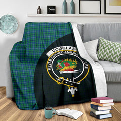 Douglas Ancient Tartan Crest Blanket Wave Style