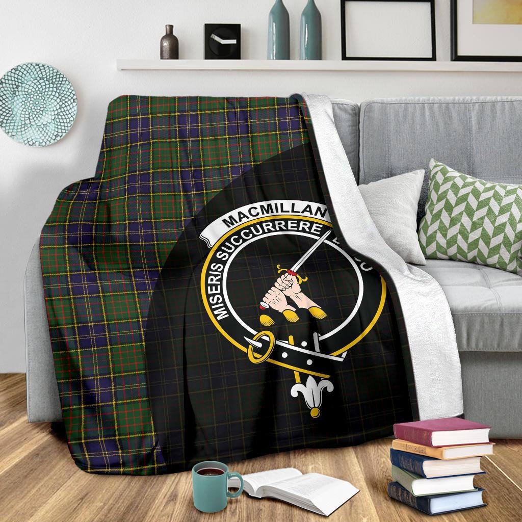 MacMillan Hunting Modern Tartan Crest Blanket Wave Style