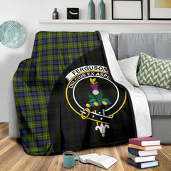 Fergusson Modern Tartan Crest Blanket Wave Style