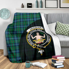 Urquhart Ancient Tartan Crest Blanket Wave Style